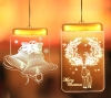 Новогодние украшения со светящимся логотипом, пластик, акрил