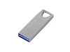 USB 2.0-флешка на 32 Гб с мини чипом и отверстием для цепочки, серебристый