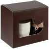 Коробка с окном Gifthouse, коричневая, коричневый, картон