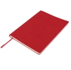 Бизнес-блокнот "Biggy", B5 формат, красный, серый форзац, мягкая обложка, в клетку, красный, pu velvet plus