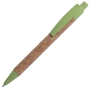 Ручка шариковая N18, светло-зеленый, пробка, пшеничная волокно, ABS пластик, цвет чернил синий, зеленый, пробка/abs пластик с пшеничным волокном