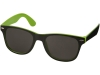 Очки солнцезащитные «Sun Ray» с цветной вставкой, черный, зеленый, пластик