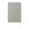 Блокнот Deluxe в твердой обложке A5, серый, бумага; полиэстер