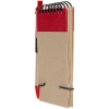 Блокнот на кольцах Eco Note с ручкой, красный, красный, пластик, картон