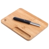 Разделочная доска и нож Piccolo, доска - бамбук; нож - пластик; металл