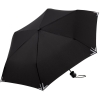 Зонт складной Safebrella, черный, черный, сталь, купол - эпонж; ручка - пластик; каркас - стеклопластик