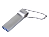 USB 3.0-флешка на 16 Гб с мини чипом и боковым отверстием для цепочки, серебристый