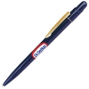 MIR, ручка шариковая с золотистым клипом, синий, пластик/металл, синий, золотистый, пластик, метал