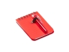 Мини-блокнот ARCO с шариковой ручкой, красный, полипропилен