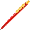 MIR, ручка шариковая, красный/желтый, пластик, красный, пластик