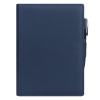 Ежедневник-портфолио Clip недатированный в подарочной коробке, синий (в комплекте ручка Tesoro синяя), синий