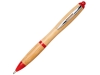 Ручка шариковая «Nash» из бамбука, красный, пластик