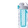 Герметичная бутылка для воды с контейнером для фруктов Honeycomb, бирюзовый, tritan; силикон