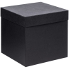 Коробка Cube, L, черная, черный, картон