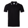 Рубашка поло мужская STAN с окантовкой хлопок/полиэстер 185, 04T, Чёрный, 185 гр/м2, хлопок