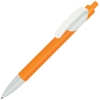 TRIS, ручка шариковая, оранжевый корпус/белый, пластик, оранжевый, белый, пластик