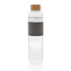 Бутылка Impact из боросиликатного стекла с бамбуковой крышкой, 750 мл, прозрачный; серый, стекло; бамбук