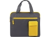 Конференц сумка для документов «Session», серый, желтый, полиэстер, рипстоп