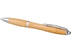 Ручка шариковая «Nash» из бамбука, серебристый, пластик