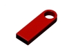 USB 3.0-флешка на 32 Гб с мини чипом и круглым отверстием, красный, металл
