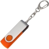 Флешка Twist, оранжевая, 8 Гб, оранжевый, металл; пластик; покрытие софт-тач