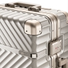 Чемодан Aluminum Frame PC Luggage V1, золотистый, желтый, корпус - поликарбонат; рама, уголки - металл; подкладка - полиэстер