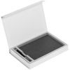 Коробка Silk с ложементом под ежедневник 15х21 см и ручку, белая, белый, картон