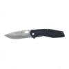 Нож складной Stinger, 95 мм (серебристый), материал рукояти: алюминий (чёрный), черный, нержавеющая сталь, алюминий с прорезиненным покрытием
