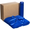Набор Rest Right, синий, синий, длинноворсный флис, термос - нержавеющая сталь, корпус; пластик, крышка; плед - полиэстер 100%, 220 г/м²; коробка - микрогофрокартон
