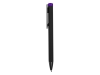 Ручка металлическая шариковая «Taper Metal» soft-touch, черный, фиолетовый