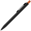 Ручка шариковая Chromatic, черная с оранжевым, черный, оранжевый, металл