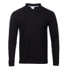 Рубашка поло унисекс STAN длинный рукав хлопок 185, 104LS, Чёрный, 185 гр/м2, хлопок