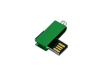 USB 2.0- флешка мини на 16 Гб с мини чипом в цветном корпусе, зеленый, металл