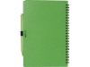 Блокнот А5 «Toledo M» с обложкой из пшеницы и пластика и шариковой ручкой, зеленый, пластик, бумага