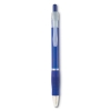 Ручка шариковая с резиновым обх, голубой, пластик