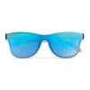 Солнцезащитные очки сплошные, синий, бамбук
