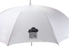 Зонт-трость Promo, белый, белый, купол - полиэстер; ручка - пластик