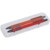 FUTURE, набор ручка и карандаш в прозрачном футляре, красный,  металл/пластик, красный, металл, пластик