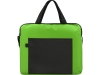 Конференц сумка для документов «Congress», черный, зеленый, полиэстер, микроволокно