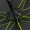 Зонт-трость с цветными спицами Color Style, зеленое яблоко, с серой ручкой, зеленый, серый, пластик, soft touch