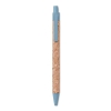 Ручка шариковая пробковая, синий, пластик
