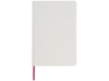 Блокнот А5 «Spectrum» с белой обложкой и цветной резинкой, белый, розовый, пвх