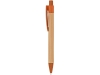 Ручка шариковая бамбуковая STOA, оранжевый, бежевый, пластик, растительные волокна