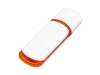 USB 2.0- флешка на 64 Гб с цветными вставками, белый, оранжевый, пластик