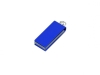 USB 2.0- флешка мини на 16 Гб с мини чипом в цветном корпусе, синий, металл