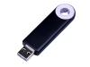 USB 3.0- флешка промо на 64 Гб прямоугольной формы, выдвижной механизм, черный, белый, пластик
