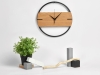 Деревянные часы с металлическим ободом «Time Wheel», черный