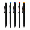 Ручка шариковая Raven (черная с синим), синий, металл, soft touch