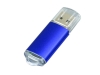USB 3.0- флешка на 32 Гб с прозрачным колпачком, синий, металл