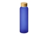 Стеклянная бутылка с бамбуковой крышкой «Foggy», 600 мл, синий, бамбук, стекло